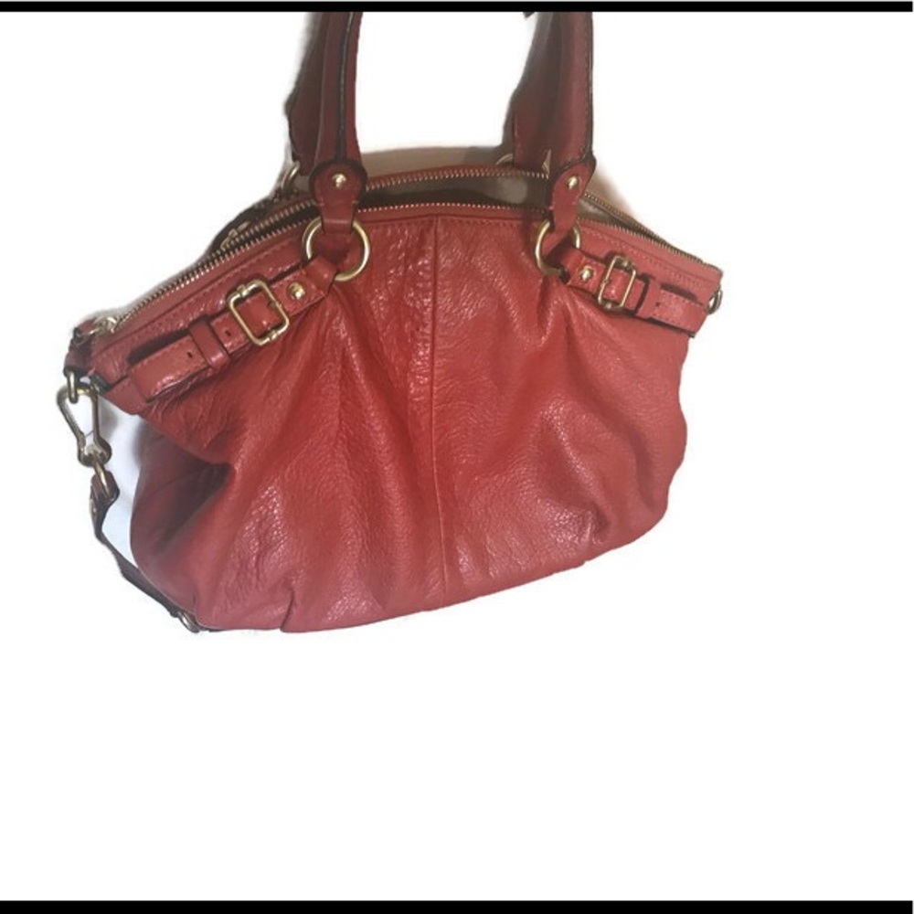 COACH Leather Satchel bag. Orange EUC - Picture 8 of 8